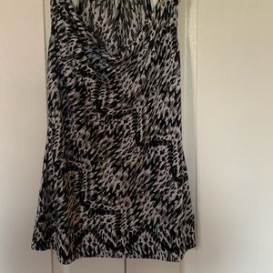 Black and white evening top